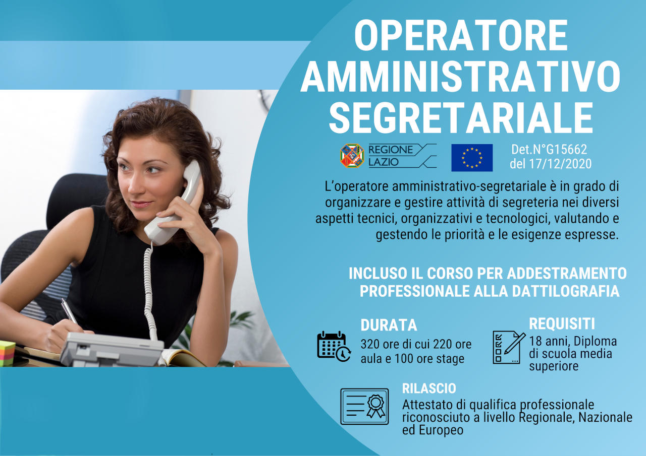 corso operatore amministrativo segreteria